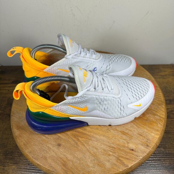 Nike Air Max 270 Phillippines Women's Size‎ 9 Rare White Yellow Shoe AH6789-105